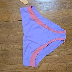NINETY-NINE BRAND WOMAN'S JUNIOR PLUS PURPLE & PINK BATHING SUIT BOTTOM SIZE XXL